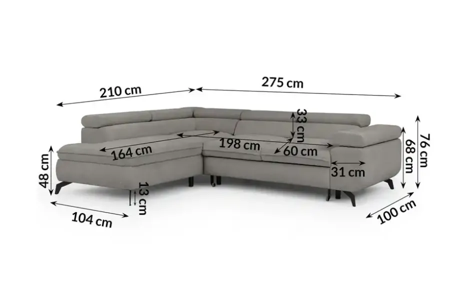 S-STYLE Ecksofa mit Schlaffunktion Bonnie