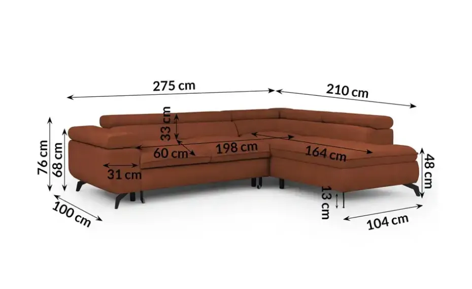 S-STYLE Ecksofa mit Schlaffunktion Bonnie