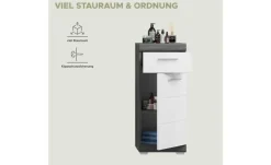Unterschrank SCHLOONSEE, Breite 37cm, 1 Tür, 1 Schubkasten, 2 Fächer, MDF-Front in verschiedenen Farben erhältlich, Badmöbel, Badschrank, Kommode, Bad Schloonsee