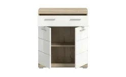 Unterschrank SCHLOONSEE, Breite 74cm, 2 Tür, 1 Schubkasten, 2 Fächer, MDF-Front in verschiedenen Farben erhältlich, Badmöbel, Badschrank, Kommode, Bad Schloonsee