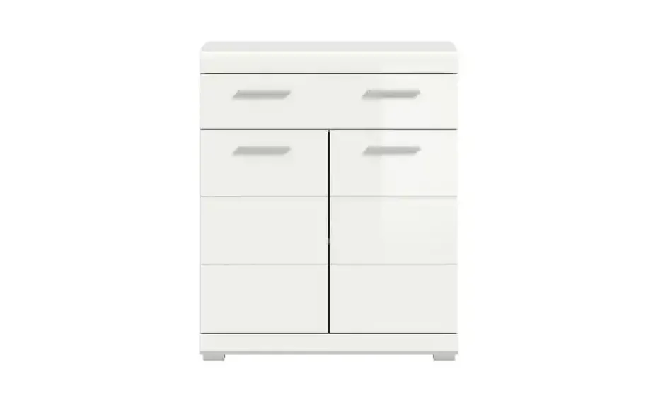 Unterschrank SCHLOONSEE, Breite 74cm, 2 Tür, 1 Schubkasten, 2 Fächer, MDF-Front in verschiedenen Farben erhältlich, Badmöbel, Badschrank, Kommode, Bad Schloonsee