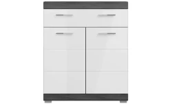 Unterschrank SCHLOONSEE, Breite 74cm, 2 Tür, 1 Schubkasten, 2 Fächer, MDF-Front in verschiedenen Farben erhältlich, Badmöbel, Badschrank, Kommode, Bad Schloonsee