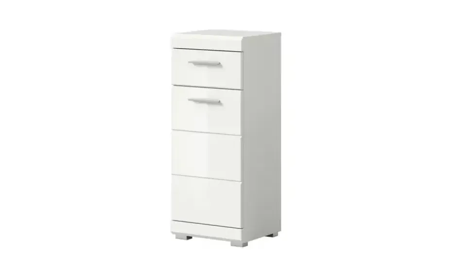 Unterschrank SCHLOONSEE, Breite 37cm, 1 Tür, 1 Schubkasten, 2 Fächer, MDF-Front in verschiedenen Farben erhältlich, Badmöbel, Badschrank, Kommode, Bad Schloonsee