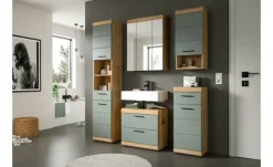 Waschbeckenunterschrank SCHLOONSEE, Breite 60cm, 2 Schubkästen, mit Siphonausschnitt, MDF-Front in verschiedenen Farben erhältlich, Badmöbel, Badschrank, Kommode, Bad Schloonsee