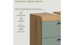 Waschbeckenunterschrank SCHLOONSEE, Breite 60cm, 2 Schubkästen, mit Siphonausschnitt, MDF-Front in verschiedenen Farben erhältlich, Badmöbel, Badschrank, Kommode, Bad Schloonsee