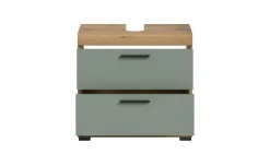 Waschbeckenunterschrank SCHLOONSEE, Breite 60cm, 2 Schubkästen, mit Siphonausschnitt, MDF-Front in verschiedenen Farben erhältlich, Badmöbel, Badschrank, Kommode, Bad Schloonsee