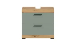 Waschbeckenunterschrank SCHLOONSEE, Breite 60cm, 2 Schubkästen, mit Siphonausschnitt, MDF-Front in verschiedenen Farben erhältlich, Badmöbel, Badschrank, Kommode, Bad Schloonsee