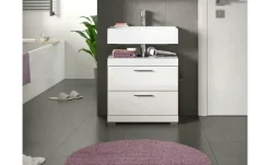 Waschbeckenunterschrank SCHLOONSEE, Breite 60cm, 2 Schubkästen, mit Siphonausschnitt, MDF-Front in verschiedenen Farben erhältlich, Badmöbel, Badschrank, Kommode, Bad Schloonsee