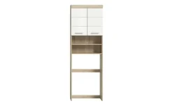 Waschmaschinenumbauschrank SCHLOONSEE, Breite 63cm, für Waschmaschine & Trockner, 2 Türen, MDF-Front in verschiedenen Farben, Überbauschrank, Umbauschrank, Badschrank Schloonsee